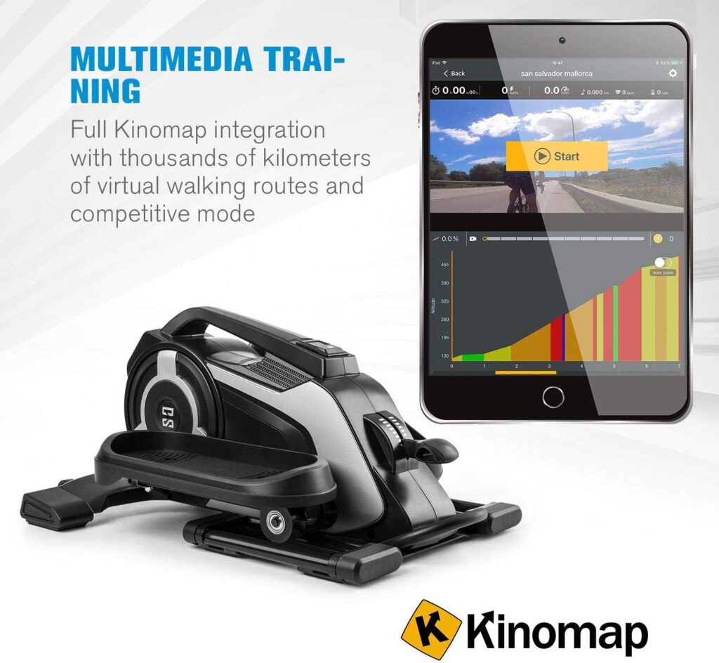 Capital Sports Leg Trainer, Mini Exercise Bike, Leg Trainer, Fitness Equipment for Home, Exercise Bike for Seniors  Athletes, 8 Levels, Bluetooth  App Control, Sports Equipment for Home, Fitness Bikes