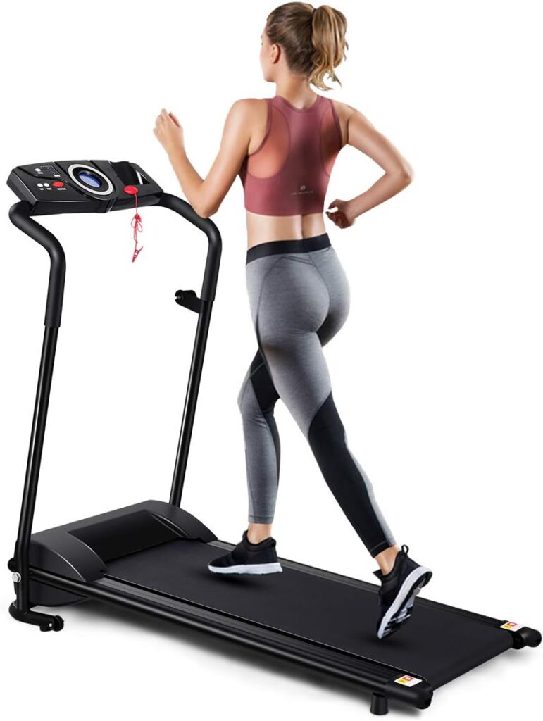 COSTWAY Elektrisches Laufband mit 2 Trainingsmodi  12 Programme | 1-10 km/h | LCD Display | klappbar und rollbar | bis 100 kg belastbar | inkl. Sicherheitsschlüssel, Fitnessgerät für Zuhause  Büro