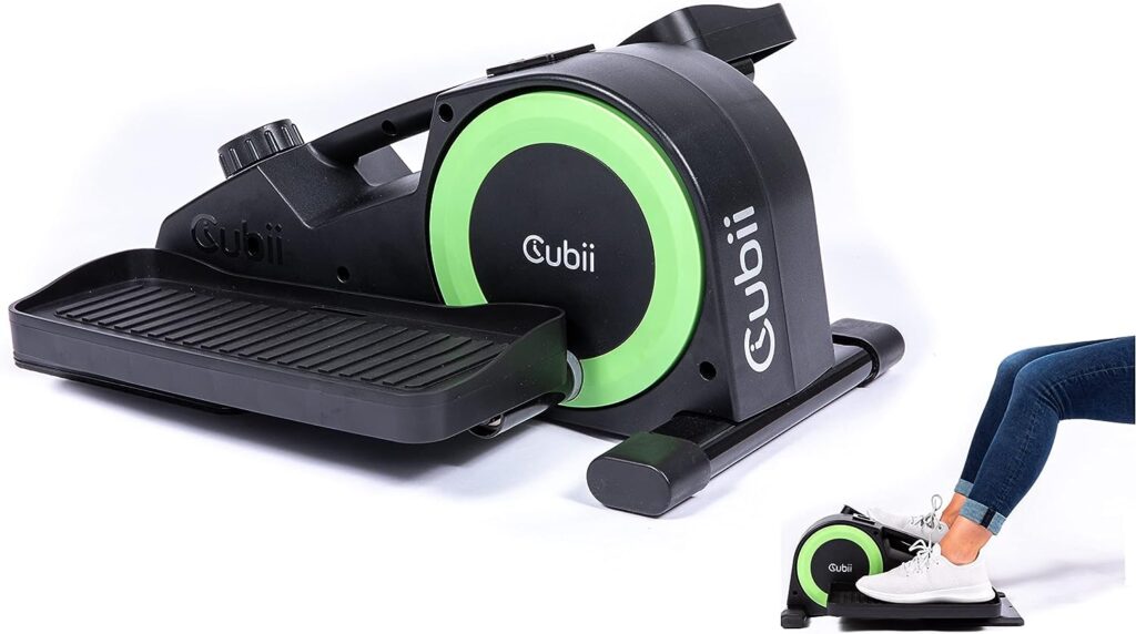 Cubii JR2 Mini Heimtrainer Beintrainer mit LCD-Fitness-Tracker - Pedaltrainer mit Einstellbarem Widerstand -Fitnessgeräte für Zuhause - Tischfahrrad für das Home-Office