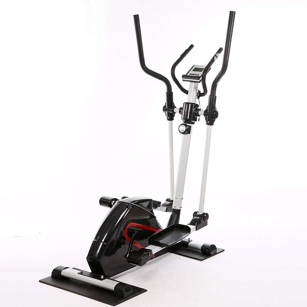 Elliptical Trainer Elliptical Trainer Cross Trainer Exercise Bike Cardio Fitness Home Fitness Equipment for Home Office Gym (Color: Black, Size: 160.5 x 53 x 108 cm) Indoor or Outdoor