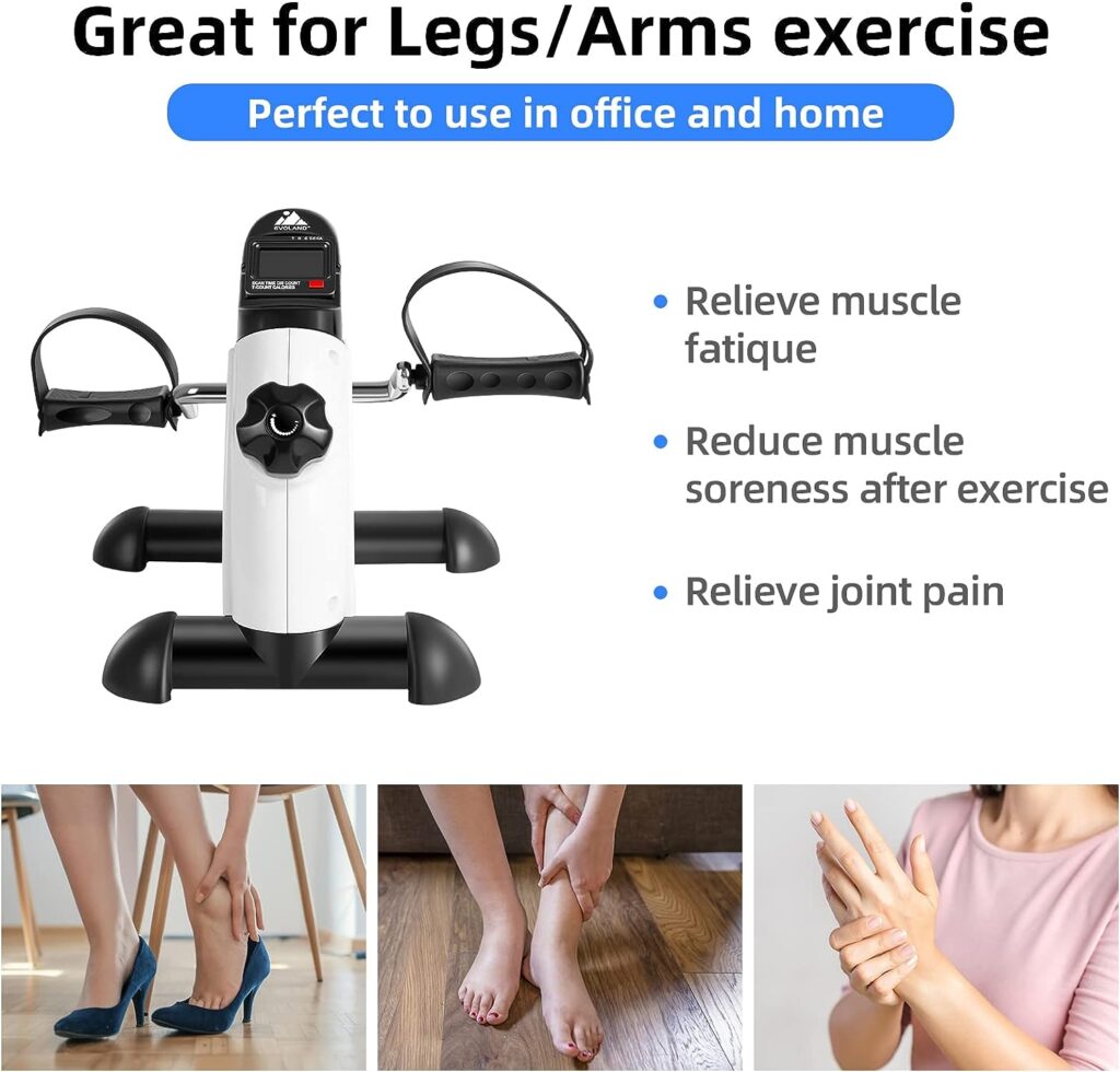 EVOLAND Mini Fitnessrad für zu Hause Arm- und Beintrainer Fitnesstrainer Sportgerät Heimtrainer