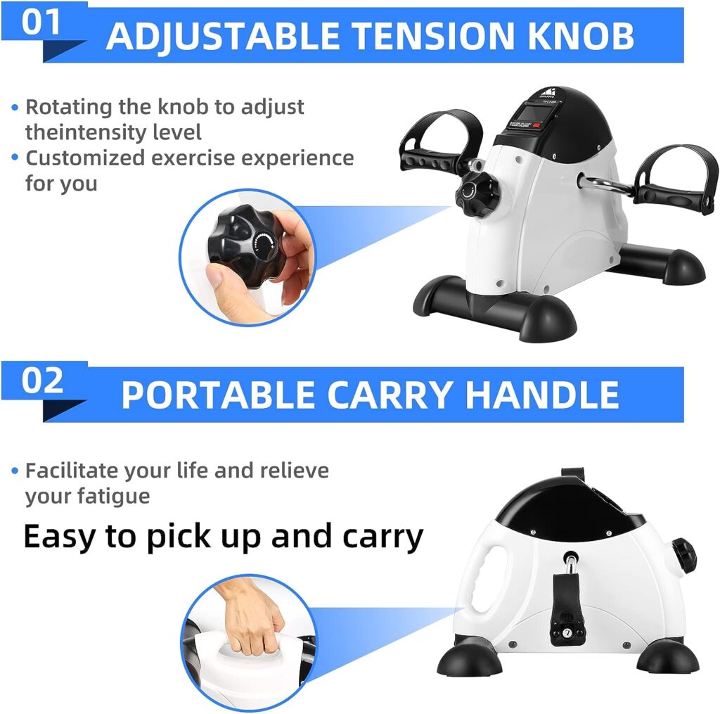 EVOLAND Mini Fitnessrad für zu Hause Arm- und Beintrainer Fitnesstrainer Sportgerät Heimtrainer