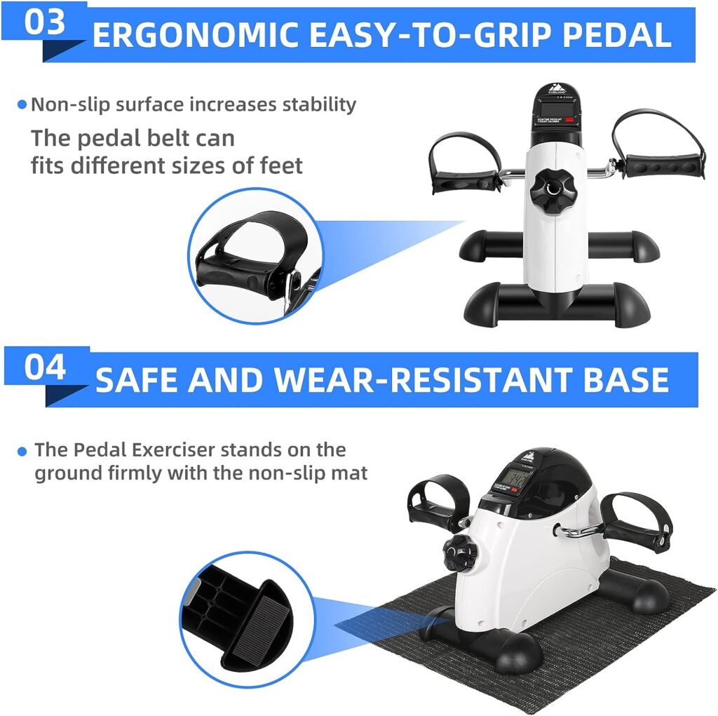 EVOLAND Mini Fitnessrad für zu Hause Arm- und Beintrainer Fitnesstrainer Sportgerät Heimtrainer