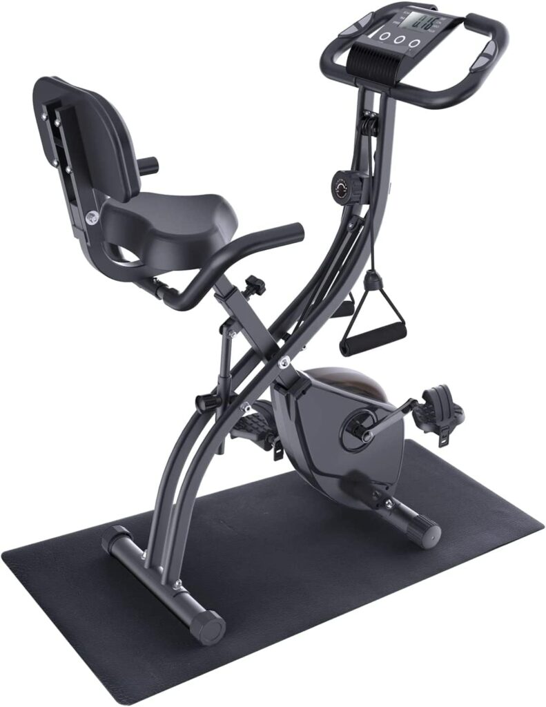 Heimtrainer Fahrrad Klappbar für Zuhause - Sportneer Ergometer Heimtrainer mit 16 Magnetische Widerstandsstufen, Hometrainer Fahrrad, Pulssensor