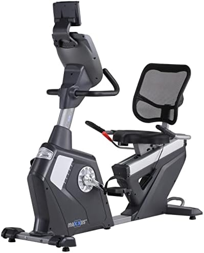 MAXXUS 90R Pro Reclining Ergometer Exercise Bike, Half Reclining Ergometer, Exercise Bike in Studio Quality for Cardio Training at Home