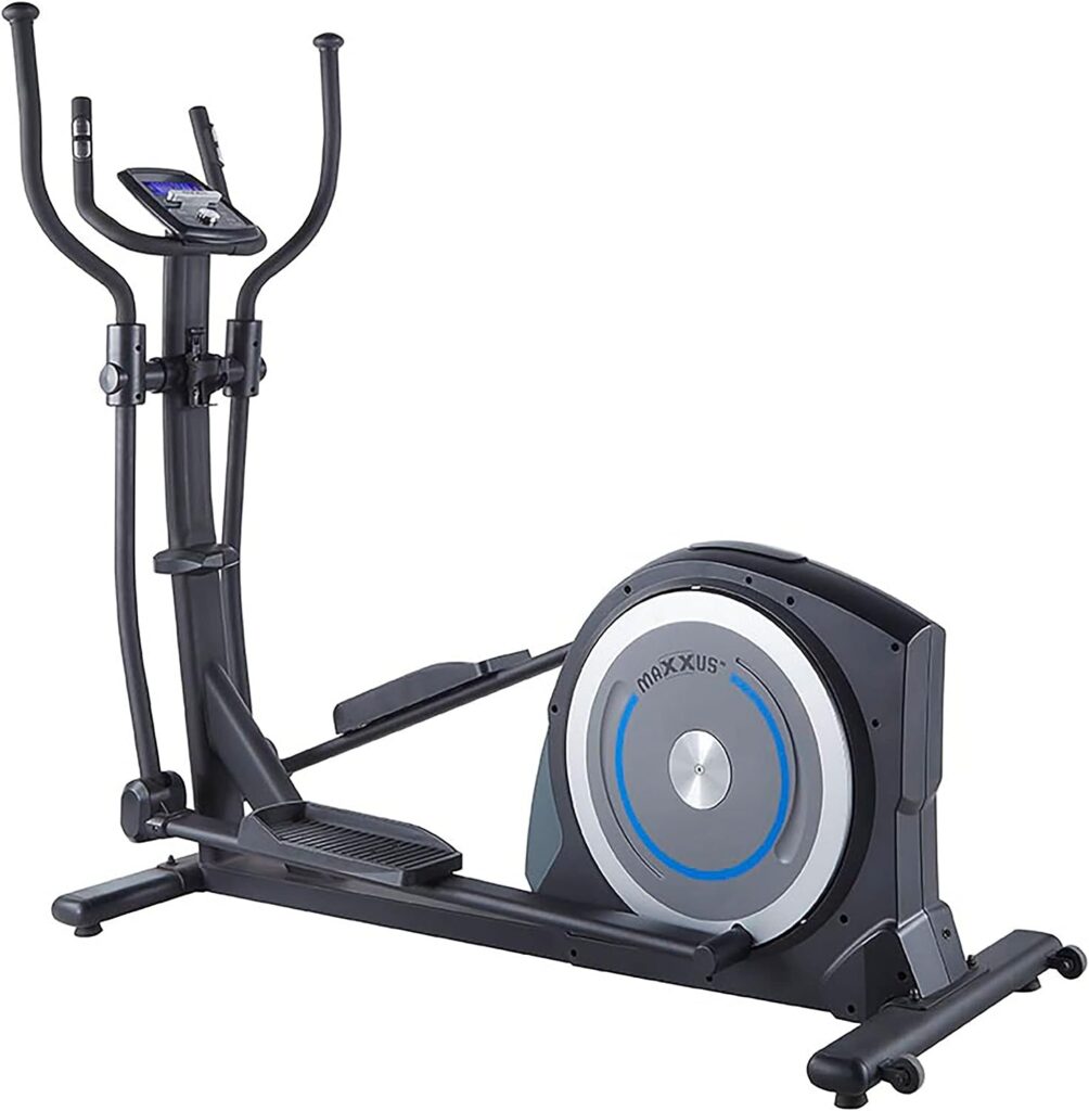 MAXXUS Cross Trainer CX 5.0 - 28 kg Flywheel Mass, 12 Programmes, 16 Resistance Levels, Magnetic Brake System, 160 kg, Bluetooth, Tablet Holder, Hand Pulse Sensors, Elliptical Trainer for Home,
