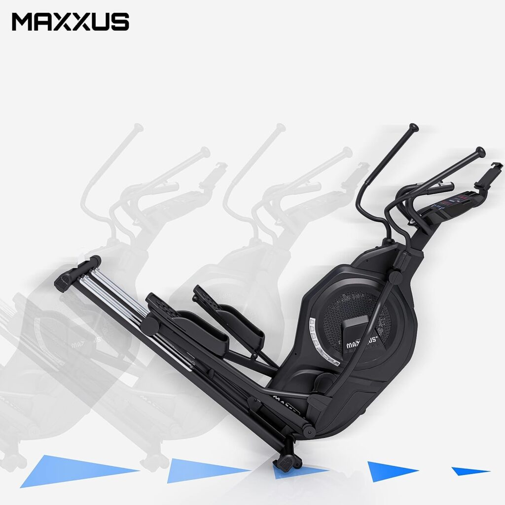 MAXXUS Cross Trainer CX 9.1-29 kg Flywheel Mass, Magnetic Brake + Air Resistance, 150 kg, Pulse Measurement, Bluetooth, LCD Display, USB, Tablet Holder - Elliptical Trainer, Exercise Bike, Home