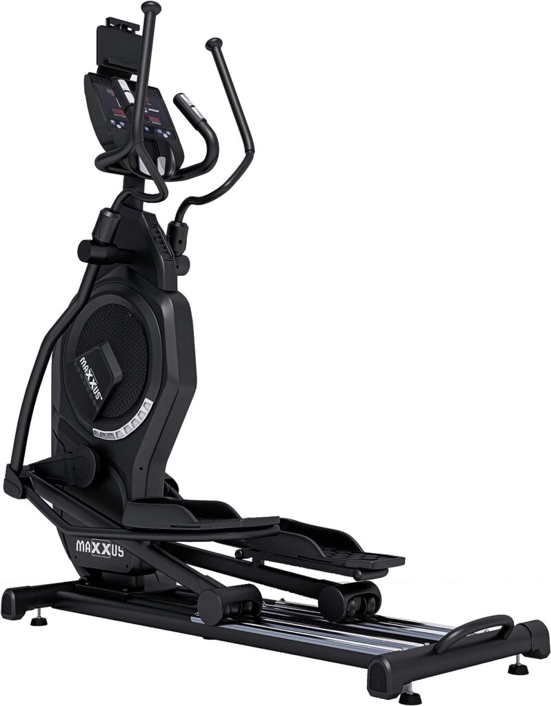 MAXXUS Cross Trainer CX 9.1-29 kg Flywheel Mass, Magnetic Brake + Air Resistance, 150 kg, Pulse Measurement, Bluetooth, LCD Display, USB, Tablet Holder - Elliptical Trainer, Exercise Bike, Home