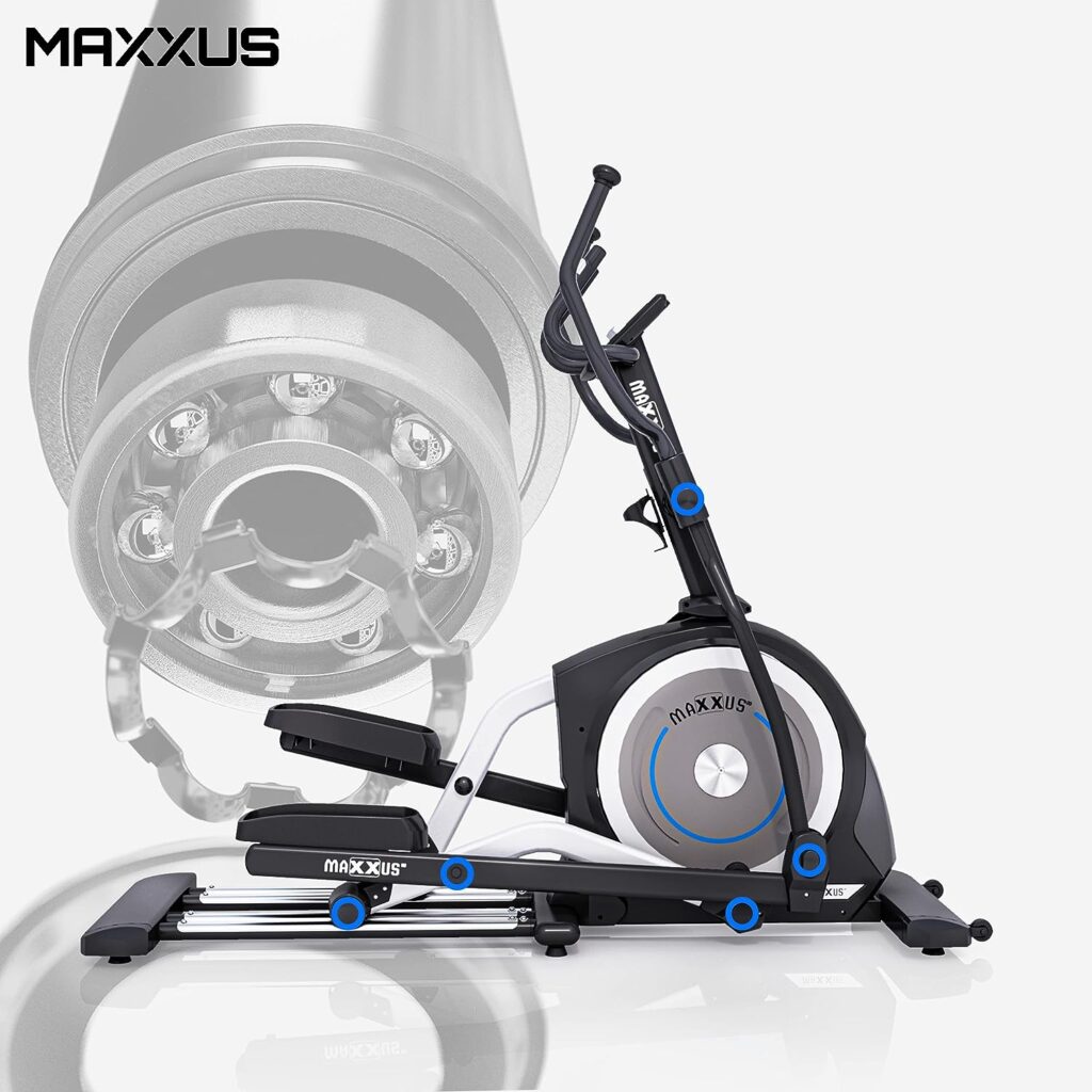 Maxxus CX 6.1 Cross Trainer - For Home, LCD Display, Quiet, with Bluetooth, Magnetic Brake, 12 Programmes, 29 Flywheel Mass, up to 160 kg - Elliptical Trainer, Elliptical Exercise Bike, Cardio