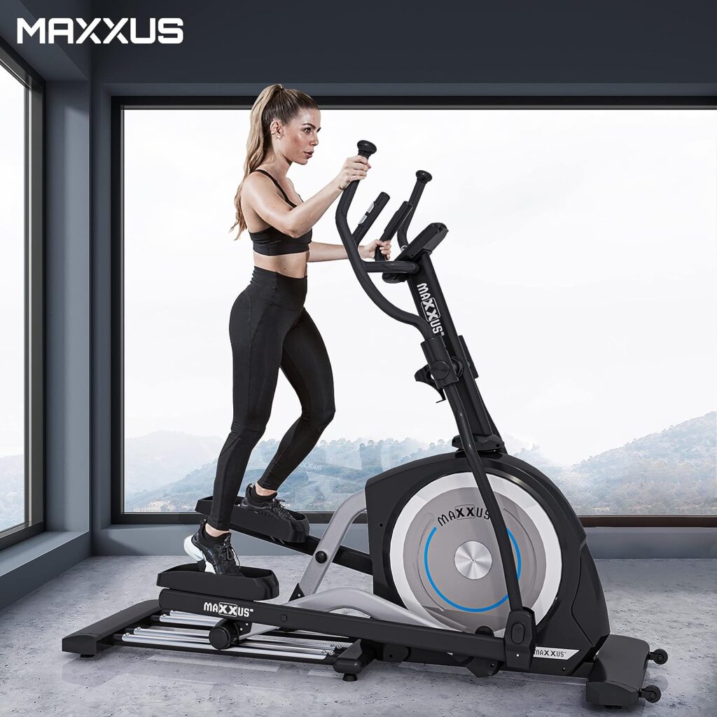 Maxxus CX 6.1 Cross Trainer - For Home, LCD Display, Quiet, with Bluetooth, Magnetic Brake, 12 Programmes, 29 Flywheel Mass, up to 160 kg - Elliptical Trainer, Elliptical Exercise Bike, Cardio