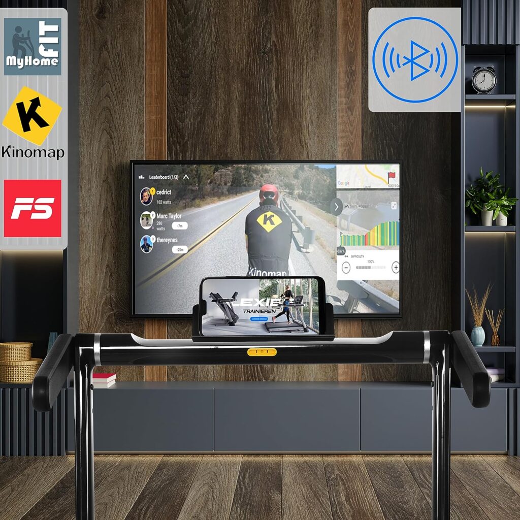 Maxxus M8 Electric Treadmill with 124 x 45 cm Running Surface, 12 km/h + 5 HP, Home Trainer with Tablet Holder and App Control, Foldable, Available in 3 Colours, Up to 100 kg Load Capacity, silver