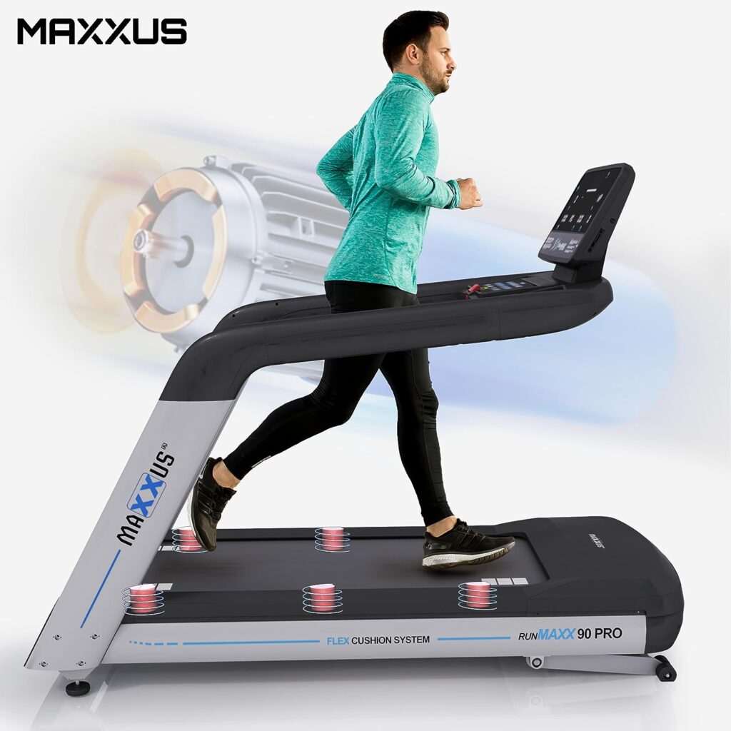 MAXXUS RunMaxx 90 PRO Treadmill - Electric, 22 km/h, 36 Programmes, 160 kg, 16 Incline Levels, 4 HP, Running Surface 155 x 60 cm, App, LCD, Tablet Holder, Treadmill, Exercise Bike for Home, Fitness