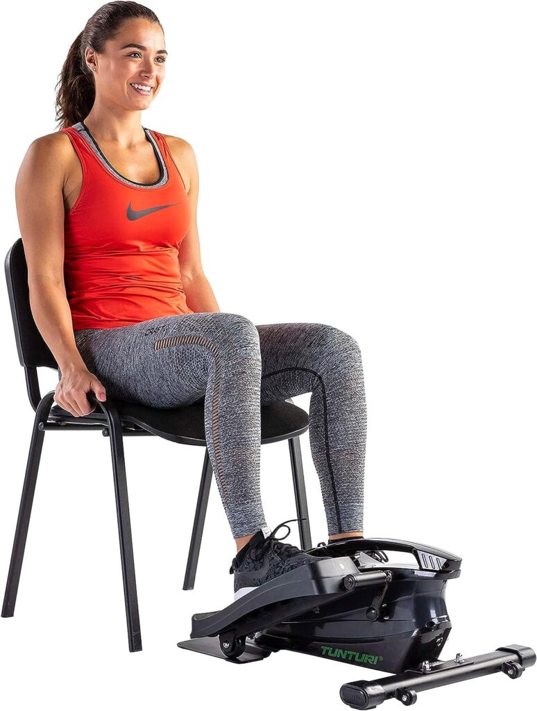 Tunturi Cardio Fit D10 Under-Table Bike/Mini Leg Trainer/Fitness Pedal Trainer for Office and Home/Mini Elliptical Trainer