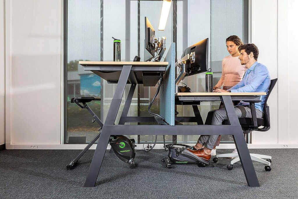 Tunturi Cardio Fit D10 Under-Table Bike/Mini Leg Trainer/Fitness Pedal Trainer for Office and Home/Mini Elliptical Trainer